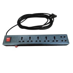 7 in 1 multi purpose power strip 7 sockets extension board surge protector 5 meter wire (Black, 3.5 m)​​​​​​​