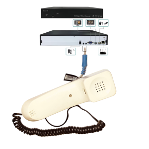 two way audio telephone receiver for nvr & dvr