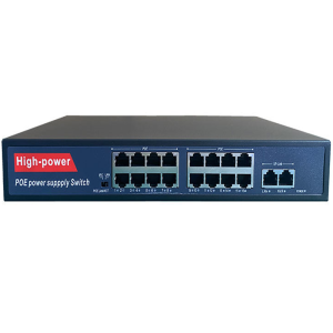 16 Port Mega (16+2) 2 up-link  port ultra hd network ethernet imported poe switch