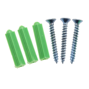 Green Plastic Plug With Screw Kit 3 in 1